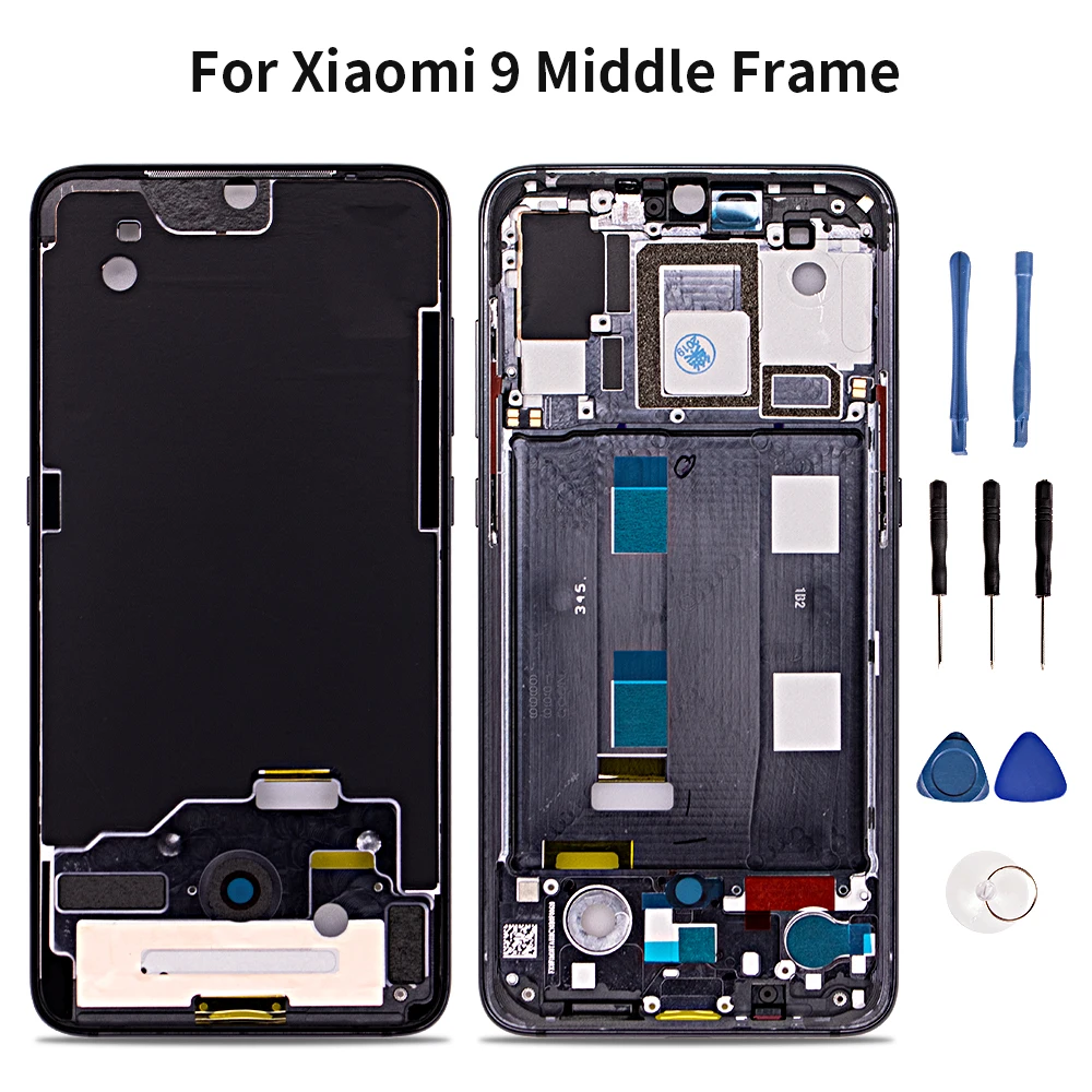 

High Qiality Middle Frame For Xiaomi Mi9 Middle Frame Front Bezel Frame For Xiaomi 9 With Power Volume Buttons