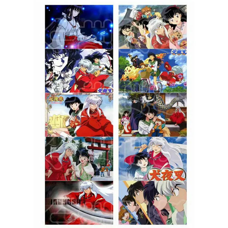 Inuyasha Sticker 100pcs Different Style Anime Stickers Bus ID Waterproof Card Stikers Classic Toys