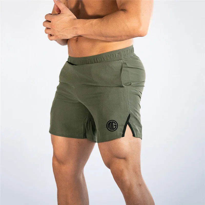 Mens Muscle Comfortable Running Mesh Bodybuilding Training Fashion Brand Workout Gym Breathable Fitness Plus Size Sports Shorts