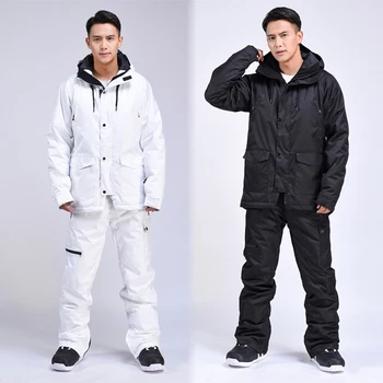 

Men Ski Suit Winter New Warm Snowboard Suit Outdoor Windproof Waterproof Snow Jacket & Pants Male Ski And Snowmobile Winter Suit