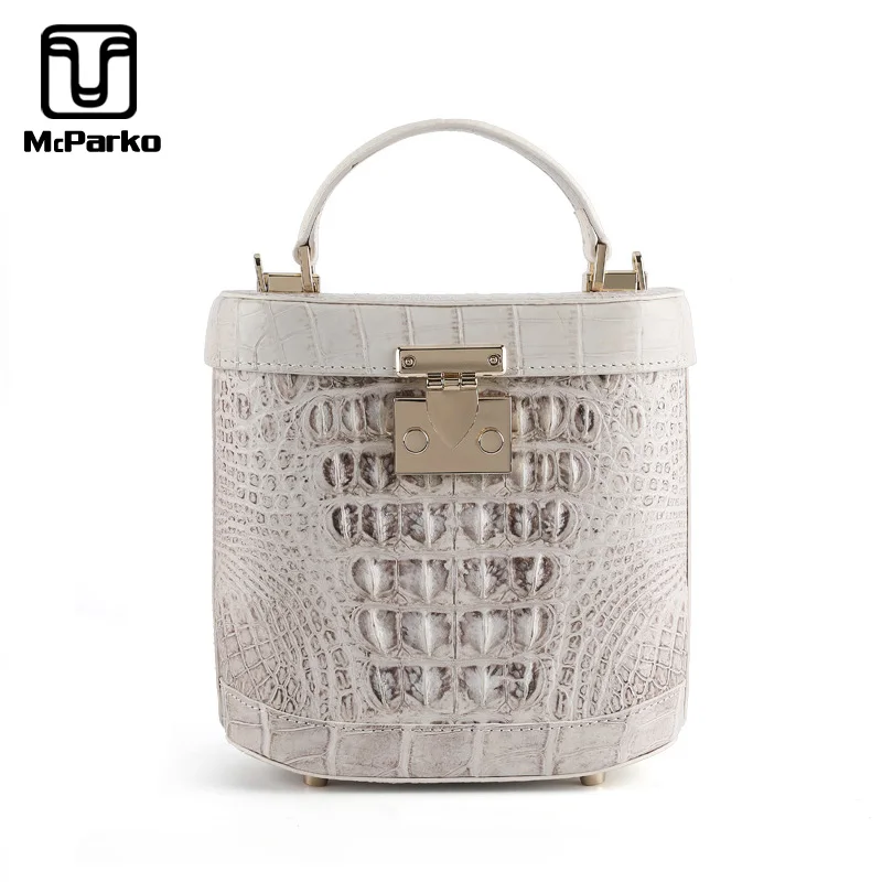 McParko белые крокодиловые сумки мешки для женщин 2019 роскошные женские дизайнерские