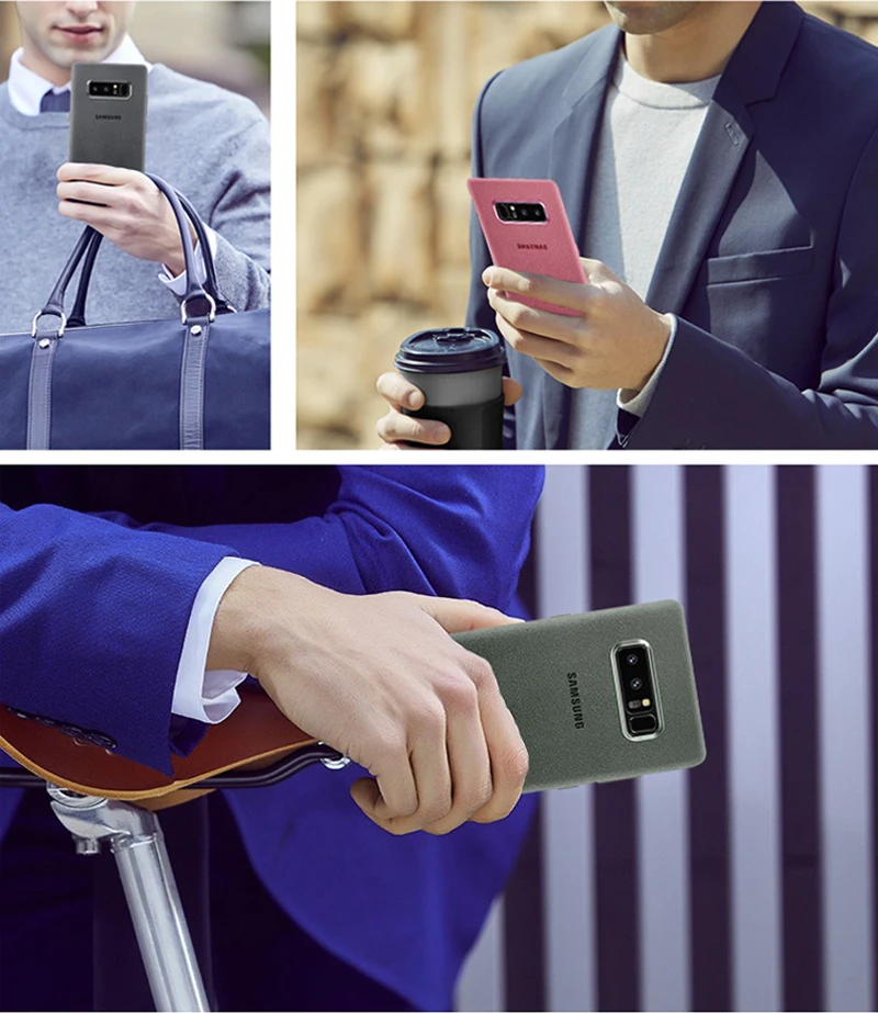 Оригинальный чехол для телефона Samsung с алькантарой Galaxy Note 8 Note8 N9500 N9508 SM N950F