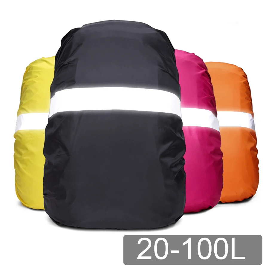 Mochila impermeable reflectante para exteriores, bolsa de camuflaje táctica para acampar al aire libre, senderismo, escalada, antipolvo, 20L, 35L, 40L, 50L, 60L