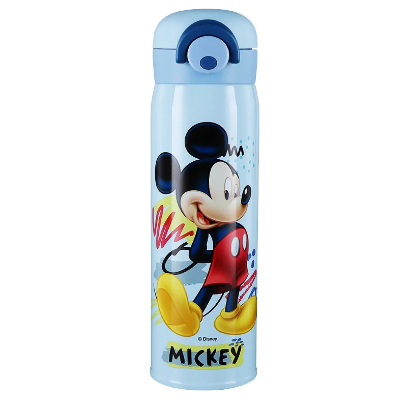 C Disney 480 мл 304 нержавеющая сталь Термокружка мультфильм Микки Эльза кружка для путешествий бутылка для воды термосы для зимнего подарка - Цвет: C