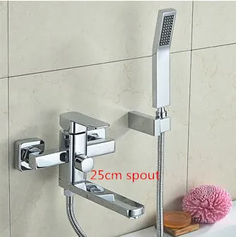 faucet set 25cm Vidric настенный современные Пособия по немецкому языку технологии Ванная комната душевой смеситель кран смеситель для ванны и душа, материал: Ванна смеситель для душа - Color: faucet set 25cm