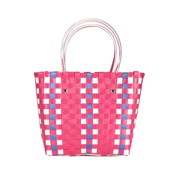 

Dropshipping Wicker Basket Top-handle Bags Women Straw Rattan Woven Beach Handbag Totes For Female Designer Leisure Shopping Bag