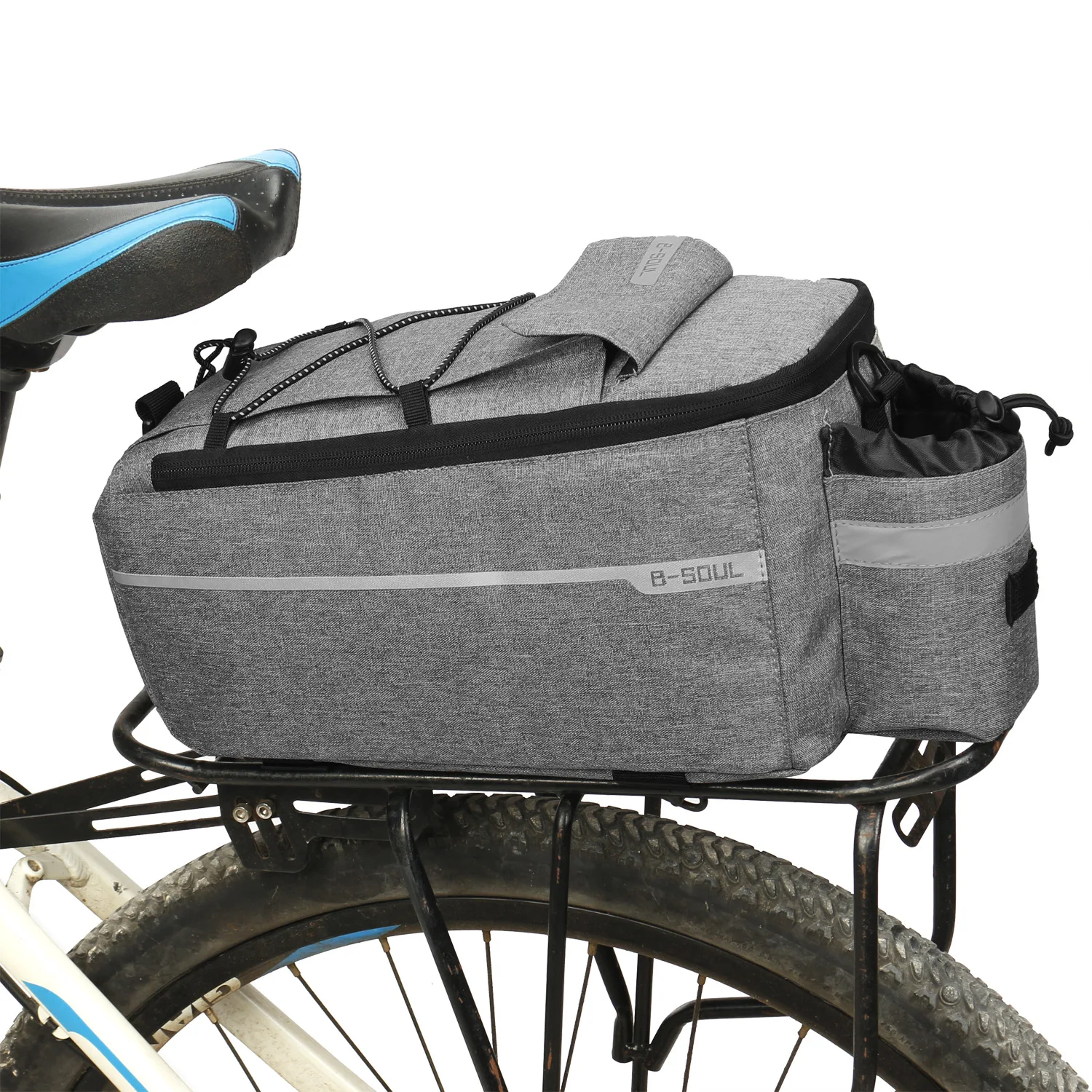 

B-soul Bicycle Bags Cycling Rear Seat Tail Storage Bag Rack Trunk Pouch Package Bicycle Seat Panniers Bike Accessories