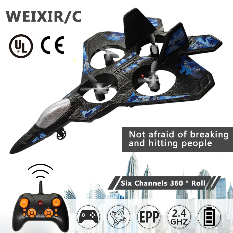 Avion RC Drone à aile fixe modèle avion électrique RTF Epp mousse fantôme télécommande chasseur quadrirotor planeur avion Aircraf