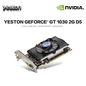 شراءYeston GT1030 2GD5 بطاقة جرافيكس للألعاب 2GB/GDDR5/64Bit 1468MHz 6000MHz الكمبيوتر بطاقة فيديو الكمبيوتر HDMI + DVI ل ITX وحدة معالجة خارجية للحاسوب