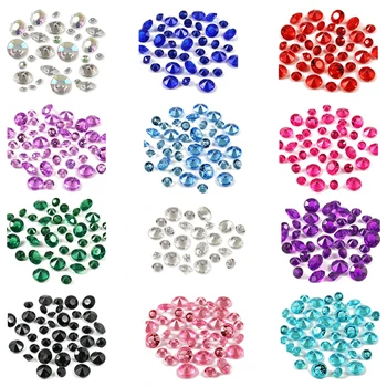 

6000 Mixed Wedding Decoration Scatter Table Crystals Diamonds Acrylic Confetti AB Clear
