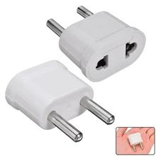 Onsale 1pc US USA to EU Europe AC Travel Power Plug Adapter White ABS Wall Charger Power Converter Mayitr