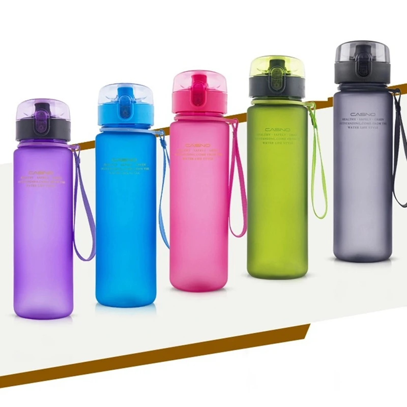 Water Bottle 400ml 560ml BPA Free Leak Proof Sports Water Bottle for Cycling Biking Travel Portable Water Bottle Plastic