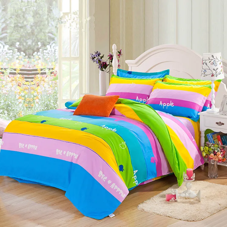 

Factory Price Floral 100% Cotton Bed Sheet One-Piece Double Plant Mattress Single Person Students Dormitory Bed for Batch