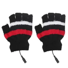 Usb Heating Winter Gloves Hand Warm Touchscreen Gloves Heated Fingerless Warmer Mitten Tactical Gloves Перчатки Guantes Luva