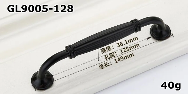 Acent Rome Design Modern Matte Black  Furniture Handle   96mm  Drawer Knob 128mm Kitchen  Door Handle  