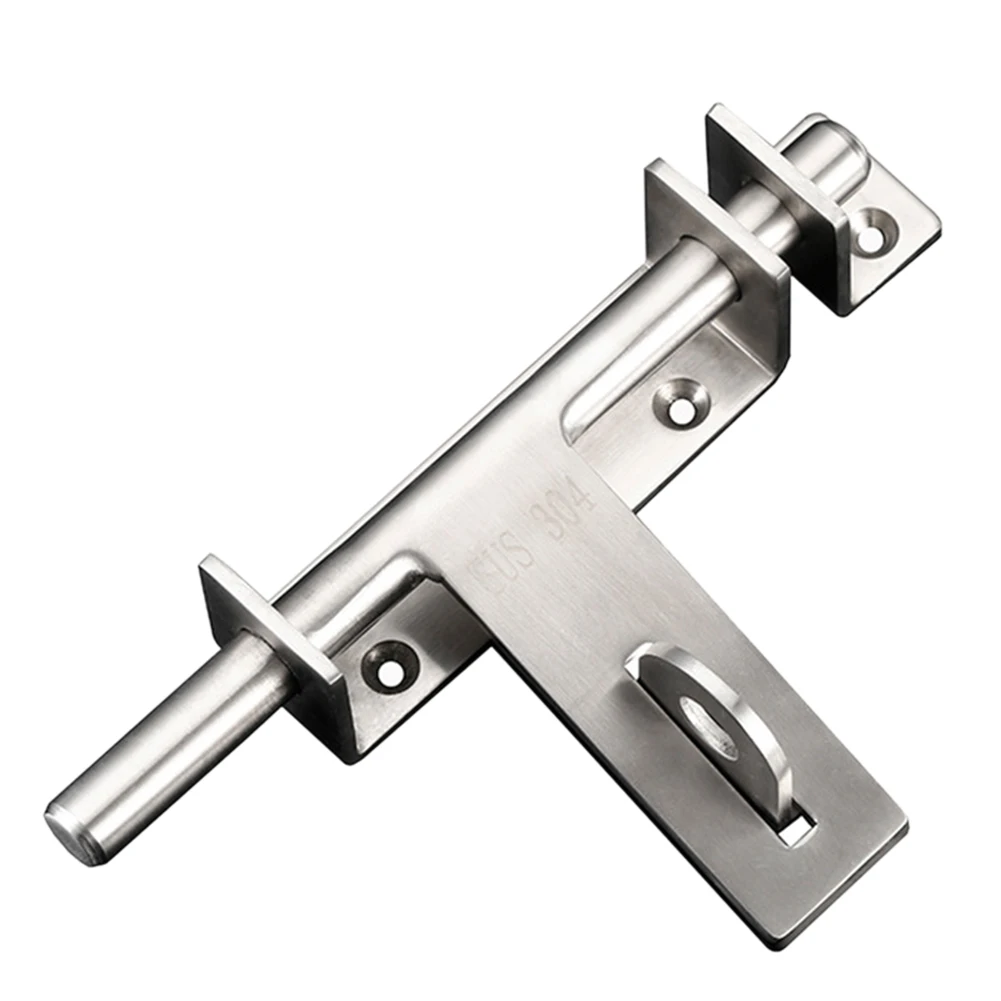 

Tools 304 Stainless Steel Hardware Gate Latch Solid Sliding Bolt Rust-proof Padlock Hole Safety Lock Heavy Duty Hasp Window Home
