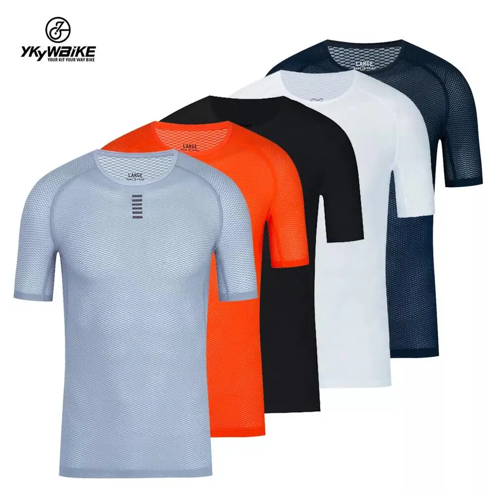 

YKYWBIKE Pro Cool Mesh Superlight Bike Cycling Base Layers Bicycle Short Sleeve Shirt Breathable Cycling Jerseys Cycling Clothin