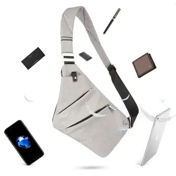 

Men's Boys Sling With USB Charging Chest Man Pack Crossbody Shoulder Bags[Black]