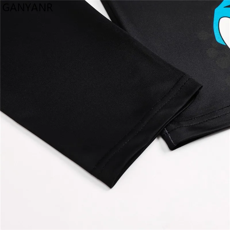 GANYANR Men Running Tights Basketball Compression Pants Legging Gym Sportswear Fitness Sport Sexy Yoga Track Workout Long Winter