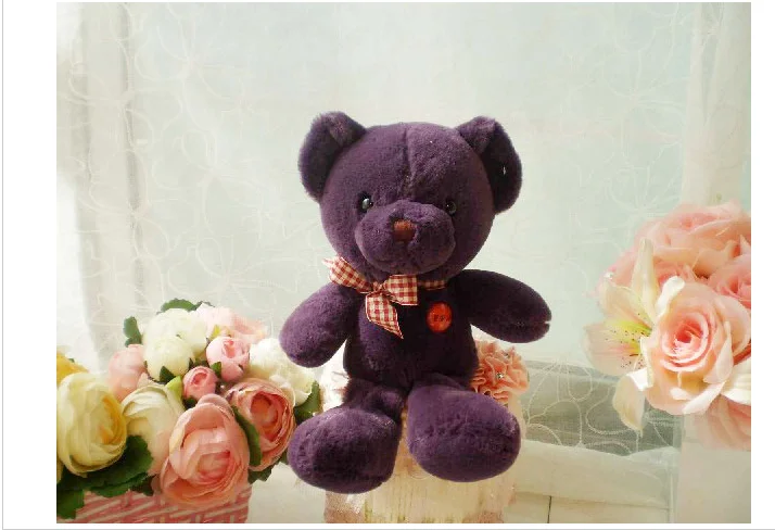 dark purple teddy bear