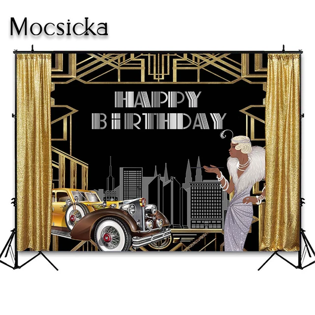 Roaring 20s Themed Backdrop Art Decor 1920s The Great Gatsby