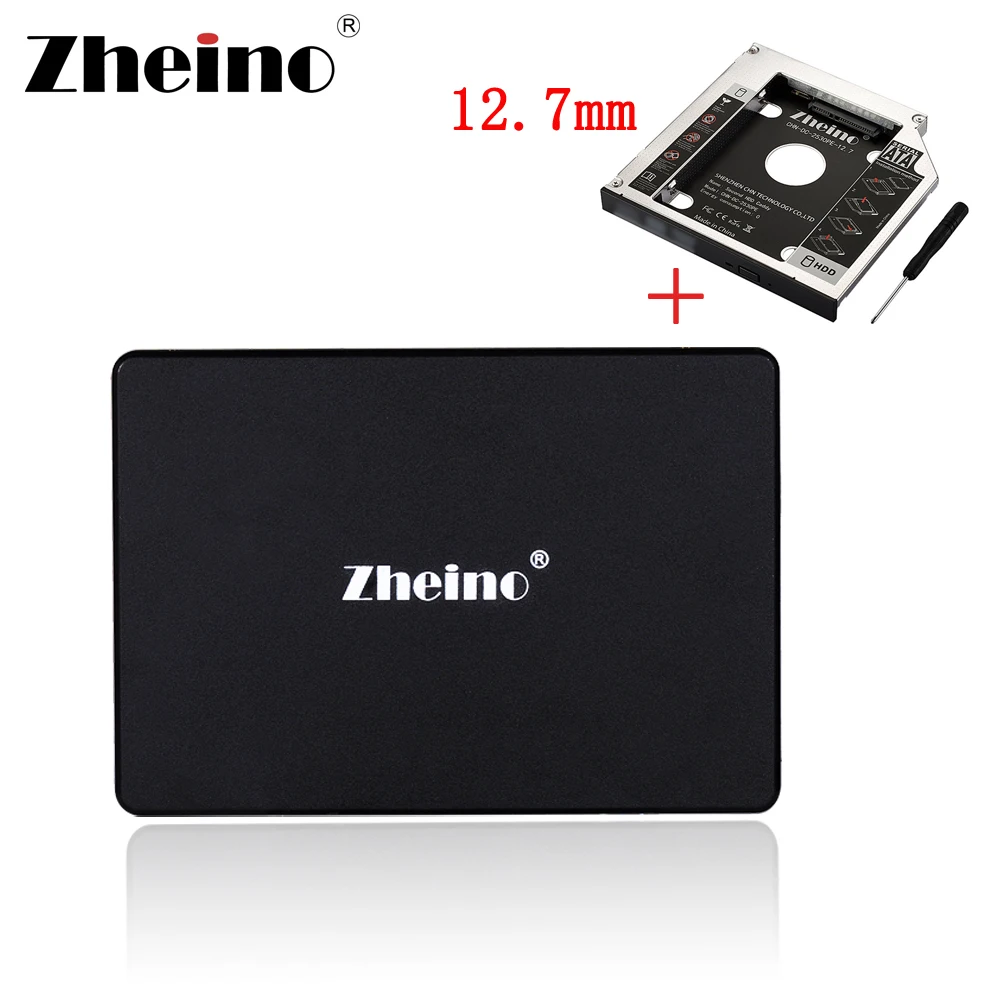 Gran oferta Zheino 12,7 MM 2,5 "SATA3 SSD 120GB 240GB 360GB 480GB 960GB 128GB 256G 512GB 1TB 3D NAND de unidad de estado sólido de 12,7 MM con Caddy X1NRAGgQ