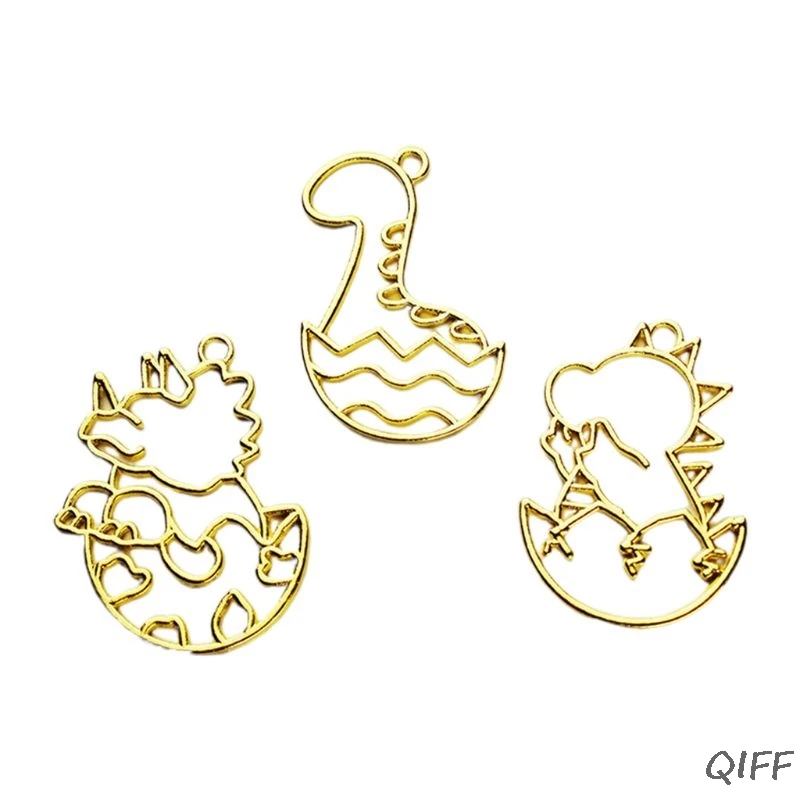 

3 Pcs/set UV Empty Frame Epoxy Pendant Necklace Border DIY Jewelry Making Accessories with Hole