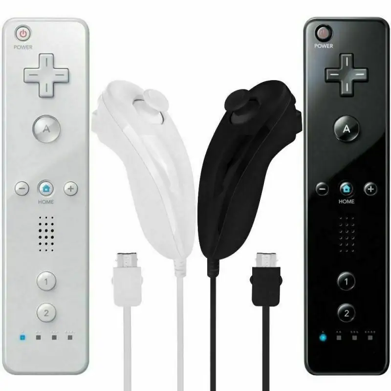 Беспроводной геймпад со встроенным вибрационным Мотором для Nintendo Wii Nunchuck Bluetooth