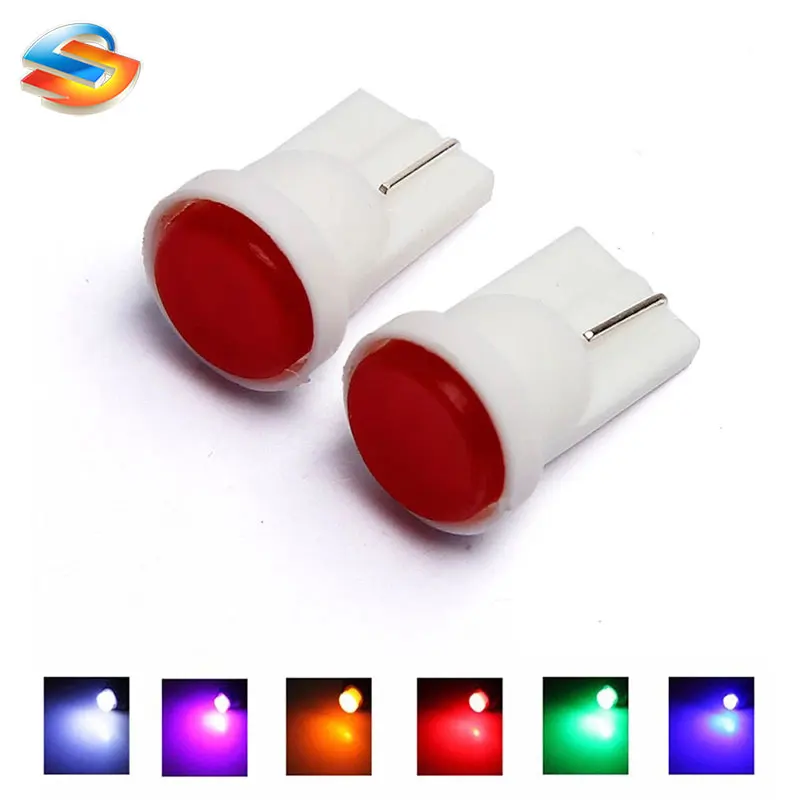 

500pcs T10 W5W Wedge Door Instrument Side Bulb Car Backup Reverse Light LED COB Chip 921 920 921 White Red Blue Yellow