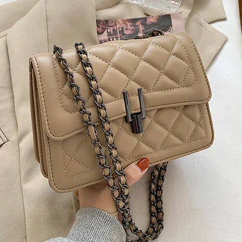 

Fashion PU Leather Crossbody Bags for Women Thread Pattern Trending Designer Shoulder Bag Girls Handbags Women's Cross Body Bag
