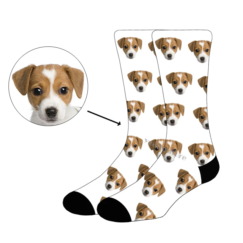 Colorful Custom Novelty DIY Men&Women Socks Funny Print Couples Dog Cat Personalized Your Face Photo on Sock Unisex for Gift winter socks for women