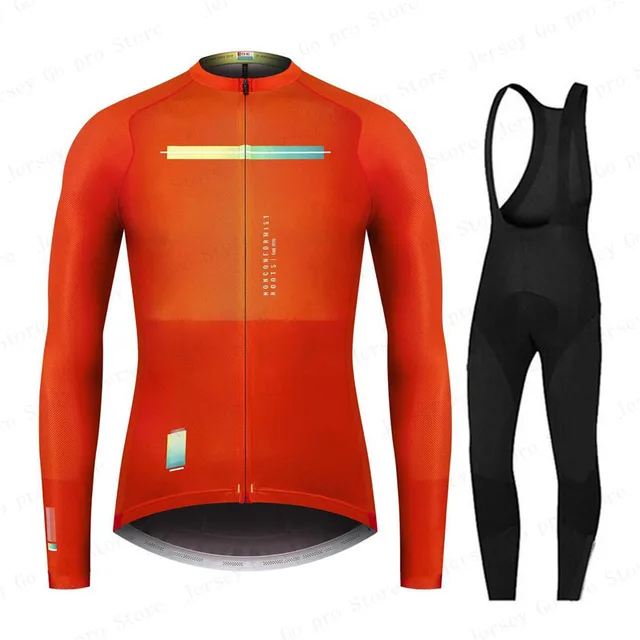New Spring/Autumn Triathlon Men Long Sleeve Cycling Clothing Breathable Anti-UV Bicycle Jersey Set Wear Bib Pants Ropa Ciclismo 3