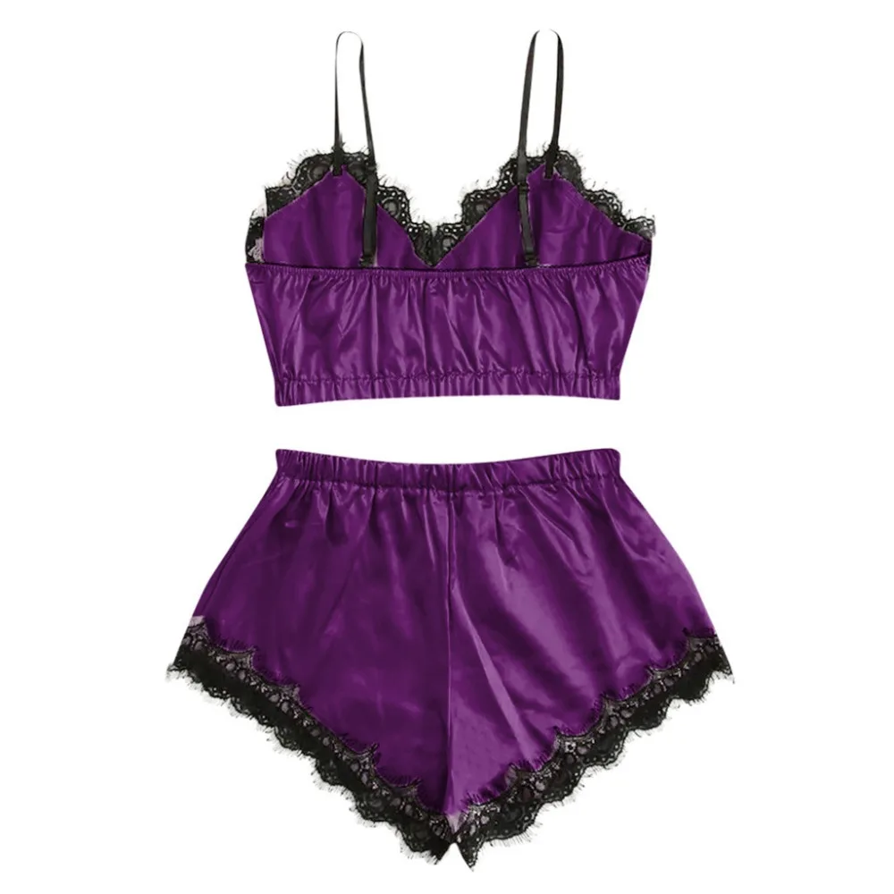 Сексуальные пижамы Для женщин шелковые кружева сетки нижнее белье Babydoll ночная Пижама летняя пикантная женская одежда 잠옷 수면잠옷