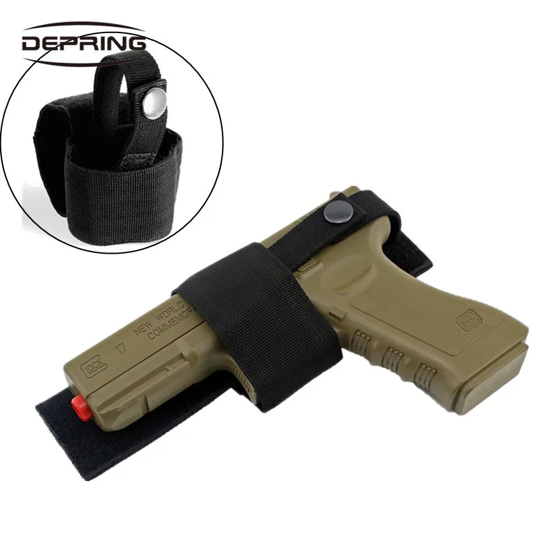 

Tactical Concealed Carry Universal Pistol Holster Belt Handgun Pouch with Hook Loop Botton Snap Closure for Shooting Hunting