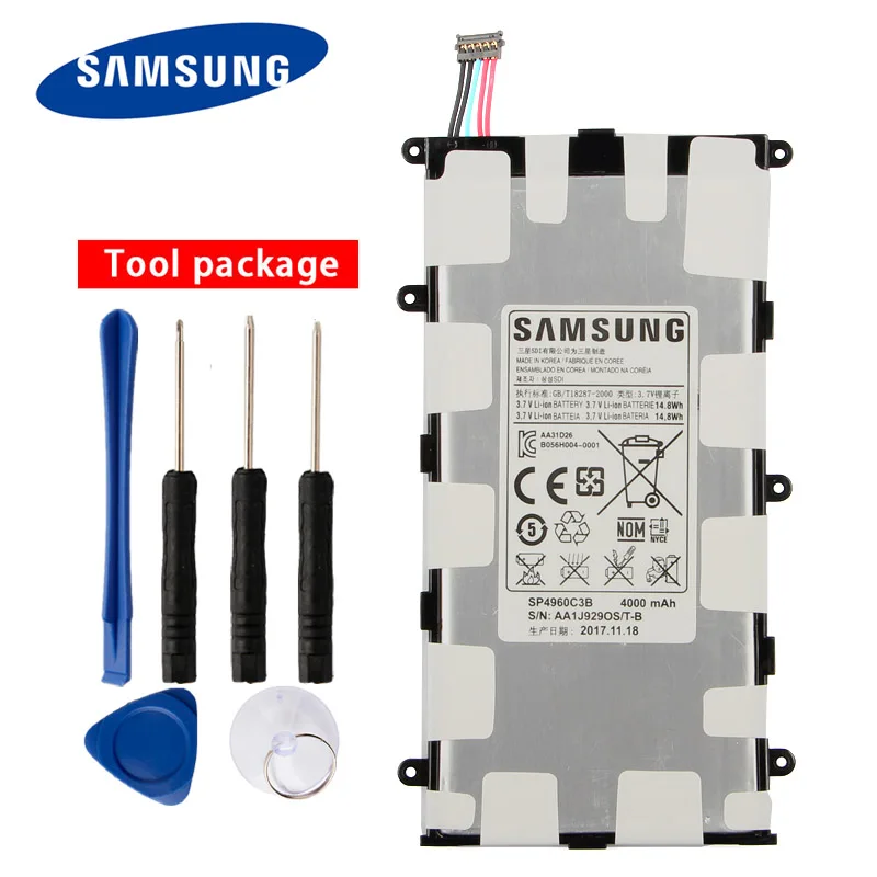 Оригинальный высококачественный аккумулятор Samsung SP4960C3B для GALAXY P3110 Tab 7 0 Plus P6210 P6200