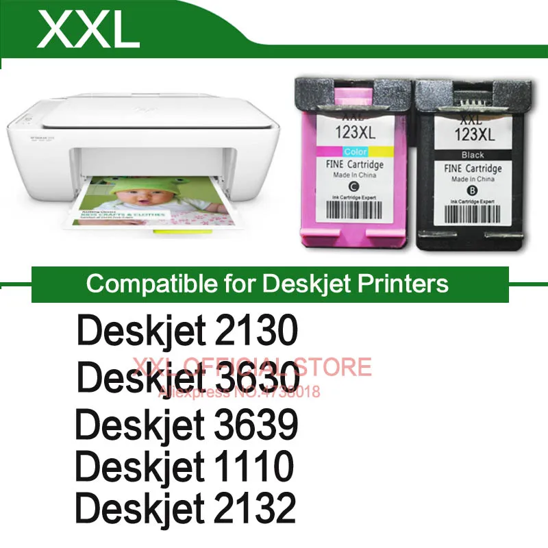 Картридж 123 123xl XL для HP 123XL картридж Deskjet 2130 3639 2132 2133 2134 3630 3632 3637 s123|Чернильные
