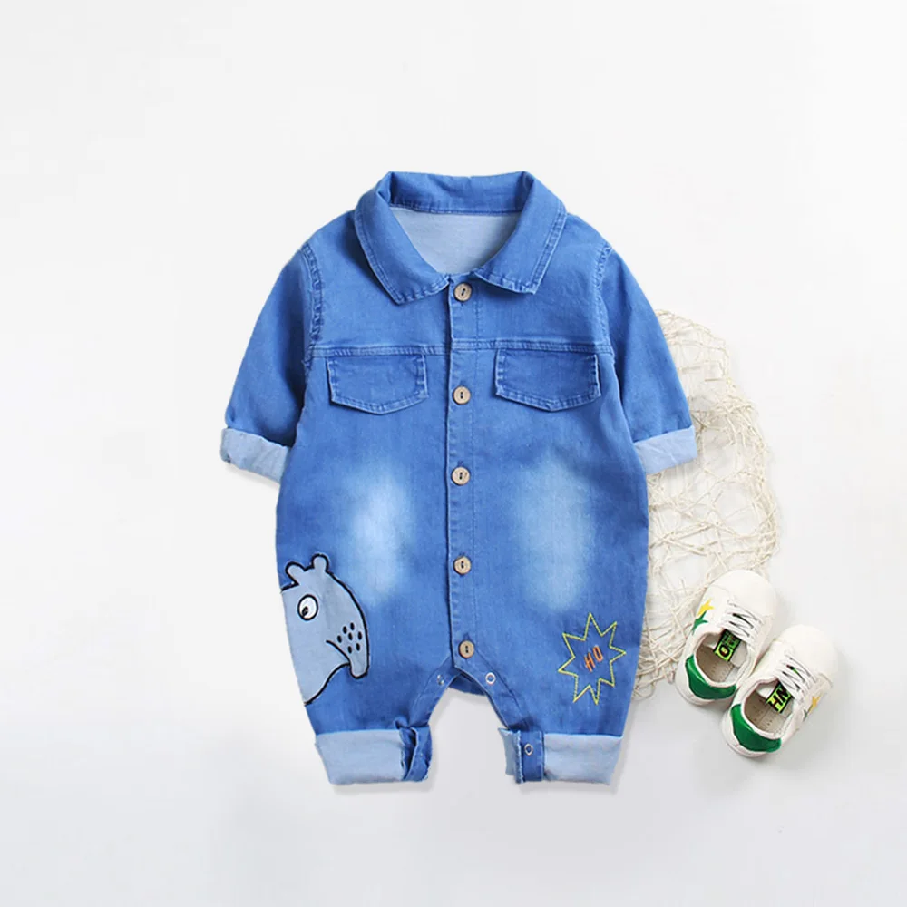 LHK39Blue Welaken/новая модная одежда для маленьких девочек с героями мультфильмов Модный комбинезон детская одежда джинсовая осенняя одежда детские комбинезоны, Комбинезоны для детей - Цвет: LHK39Blue