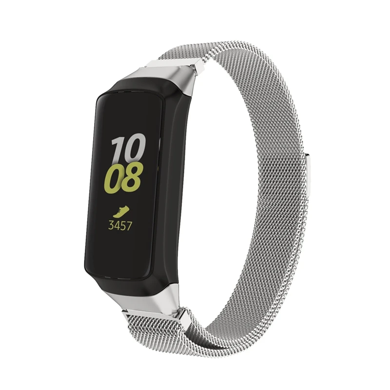 Ремешок для samsung Galaxy Fit, универсальный, совместимый, из нержавеющей стали, Миланский Браслет, сменный ремешок, надежная производительность, 14 мм