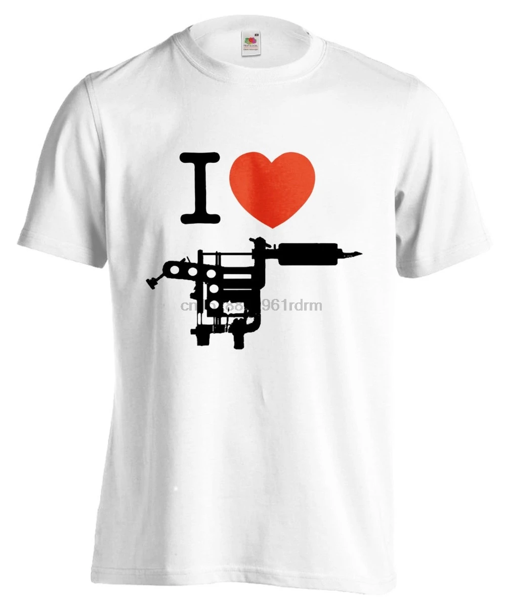 Лето 2019 новая футболка унисекс I LOVE TATTOO camiseta cool tatuajes s m l xl Band футболки с логотипом