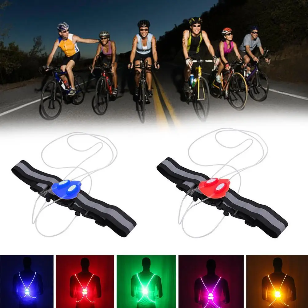 Ночной бег Велоспорт Спорт на открытом воздухе мигающий жилет мотоцикл светодиодный светильник для езды на велосипеде светоотражающий жилет для безопасности