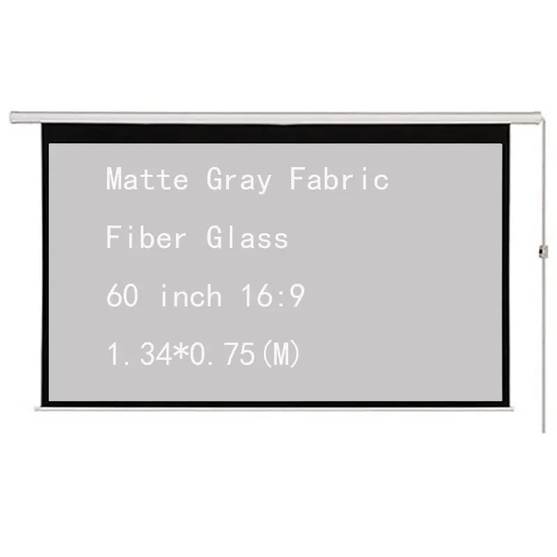 Thinyou 60 inch 16:9 Matte Gray Fabric Fiber Glass Electric Screen For 3D LED DLP Projector Motorized Projection Screens