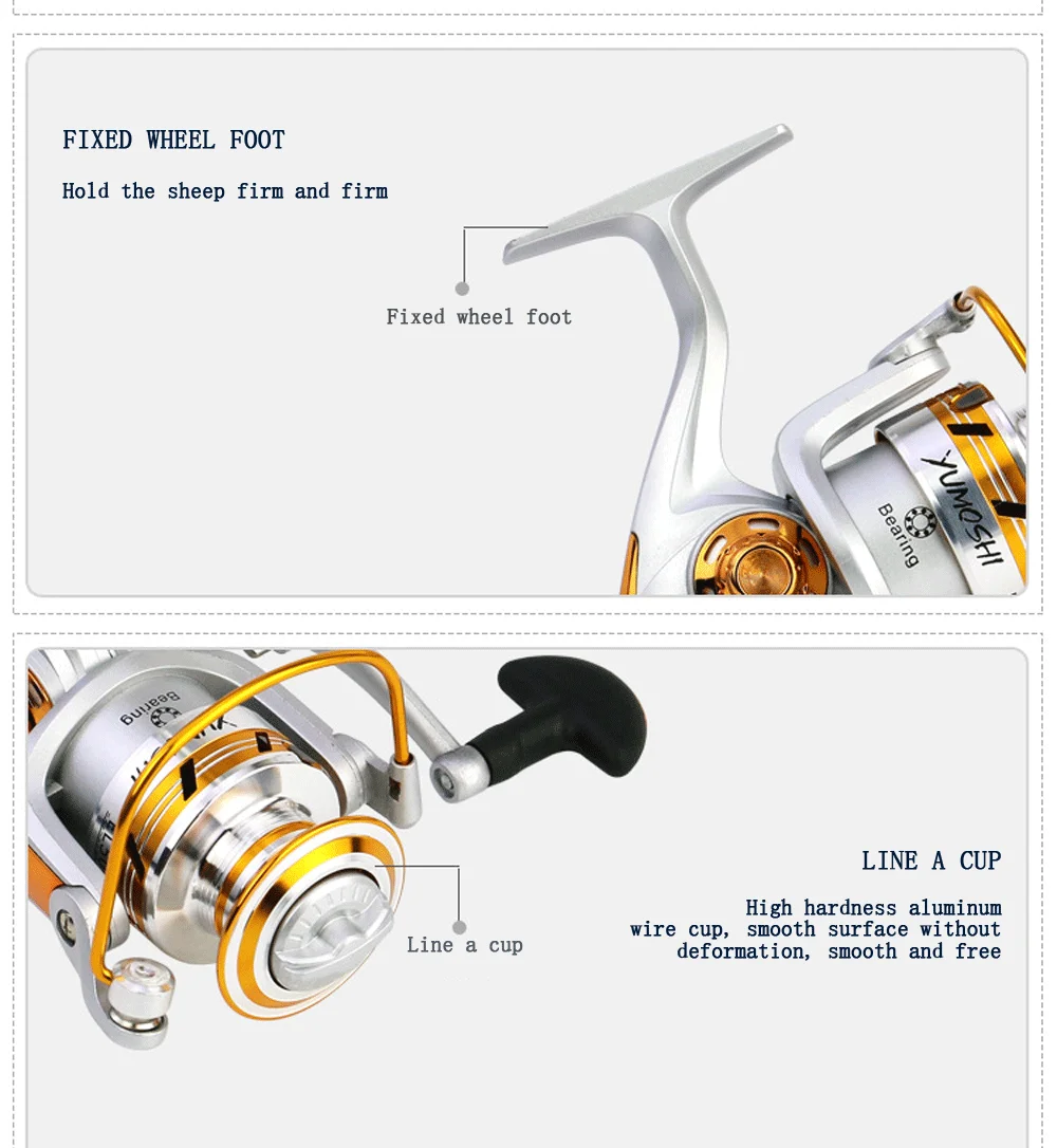 new wheels spinning reel 5.5:1 series fishing reel Spinning wheel carretilha de pesca fishing feeder Sea fishing ree
