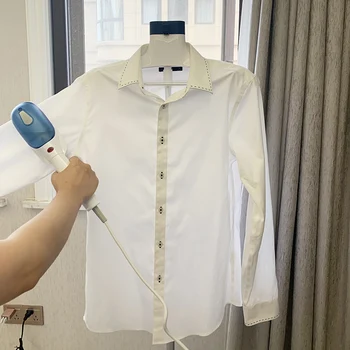 

Handheld Steamer for Clothes Dual-use Hanging Flat Garment Steamer Portable Steam Iron with 2 Brushes HYD88