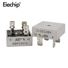 2 pces kbpc5010 diodo retificador ponte 50a 1000v kbpc 5010 potência retificador diodo electronica componentes