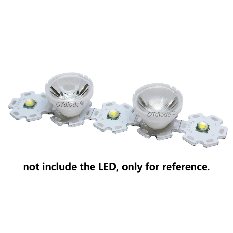 10pcs XML XML2 XPH50 CREE LED 렌즈 (흰색 홀더 포함) 21mm * 13mm 8 25 30 45 60 90 도 5050 LED 반사경 콜리메이터, 크리어 LED 렌즈