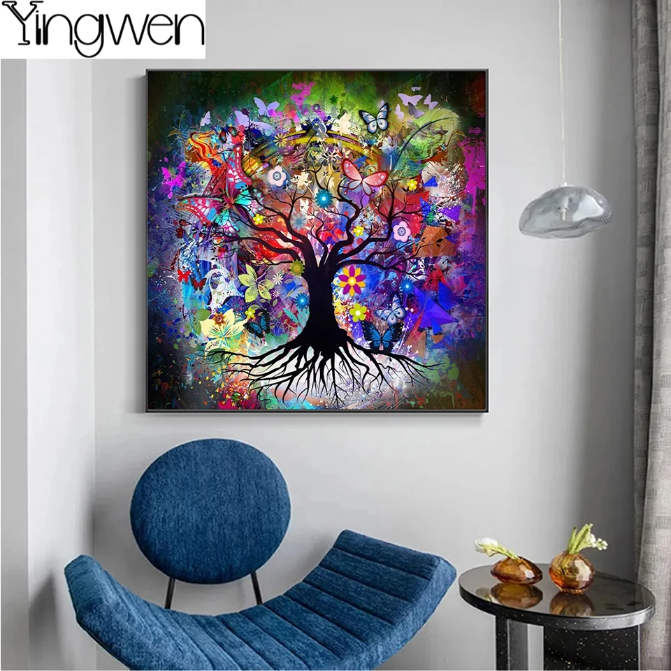 Tree of Life Diamond Art By Gustav Klimt 5D Diamond Painting Scandinavian Landscape Cross Stitch Diamond Mosaic Amazing Artwork