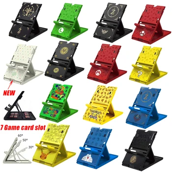 

Nintend Switch Animals-Crossings Stand Adjustable Case Shell Holder Game Cards Case 7 in 1 Storage Box for Nintend Switch