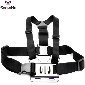 

SnowHu For Gopro Accessories Adjustable Chest Strap Belt Body Tripod Harness Mount For Gopro Hero 817 6 5 4 for Xiaomi Yi GP27