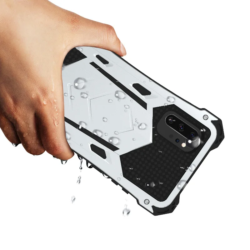 

R-JUST New Style Note10plus Shatter-resistant/Water Phone Case Shell N10 Simple Metal Silicone Phone Case on Behalf