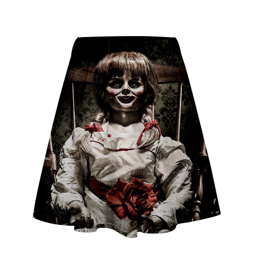 Горячая Annabelle 3D юбка Harajuku Повседневное стиль Harajuku поп юбки сексуальный Kpop Для женщин Повседневное Лидер продаж Мода